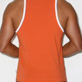 Throwback Tank Basketball Orange