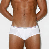 Throwback Fly Front Brief White