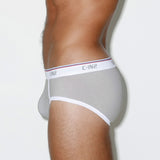 Throwback Fly Front Brief Stone