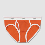 Throwback Fly Front Brief Basketball Orange
