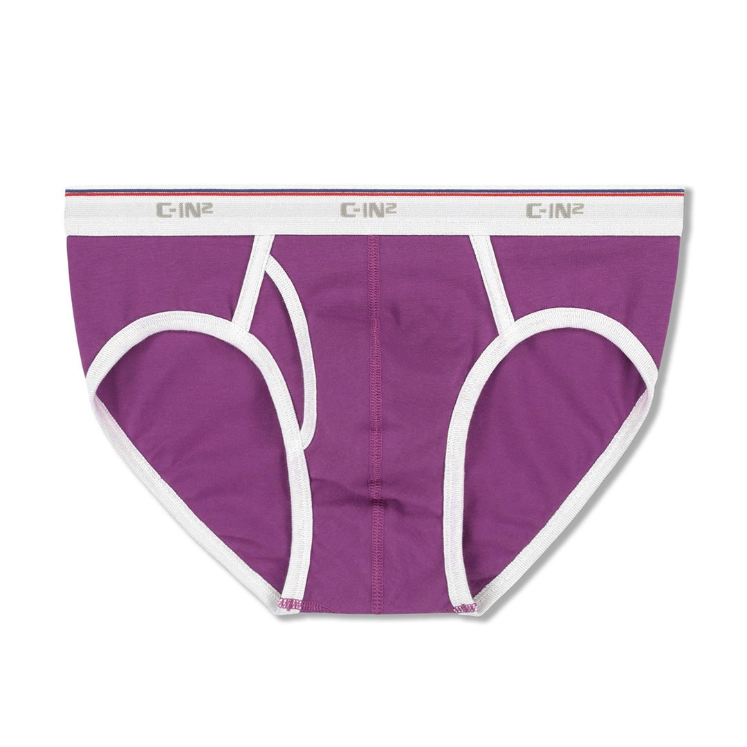 Throwback Fly Front Brief Paden Purple - C - IN2 New York