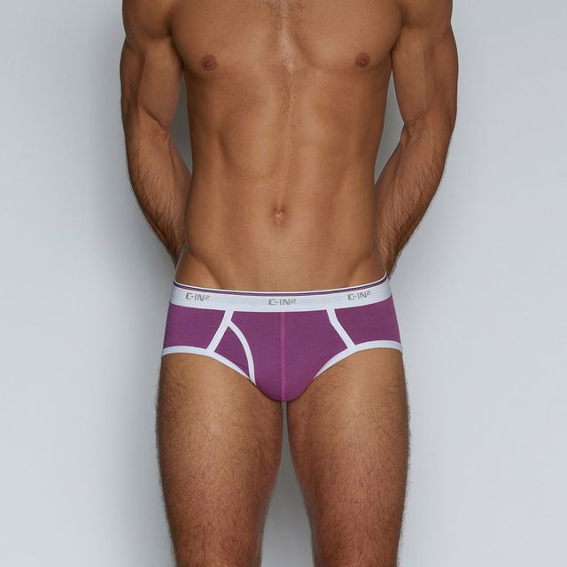 Throwback Fly Front Brief Paden Purple - C - IN2 New York