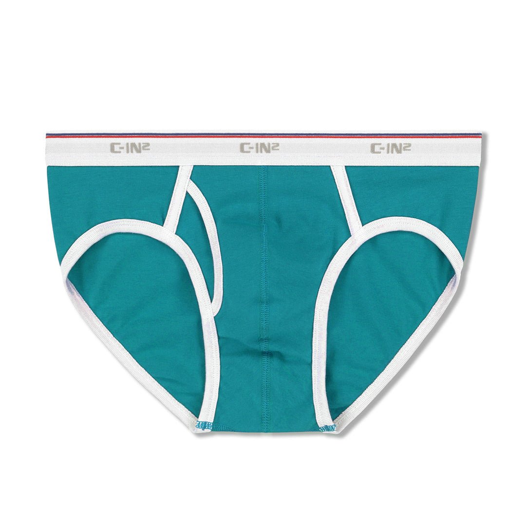 Throwback Fly Front Brief Tucker Teal - C - IN2 New York
