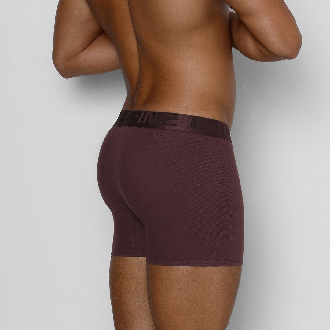 TransDRY® Boxer Brief with Guard Rail Burgundy Red - C - IN2 New York