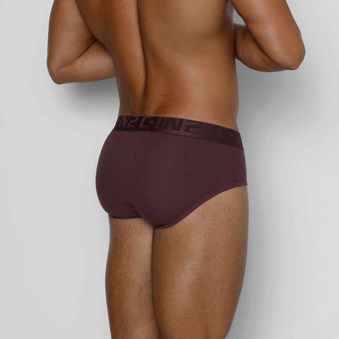TransDRY® Mid Rise Brief Burgundy Red - C - IN2 New York