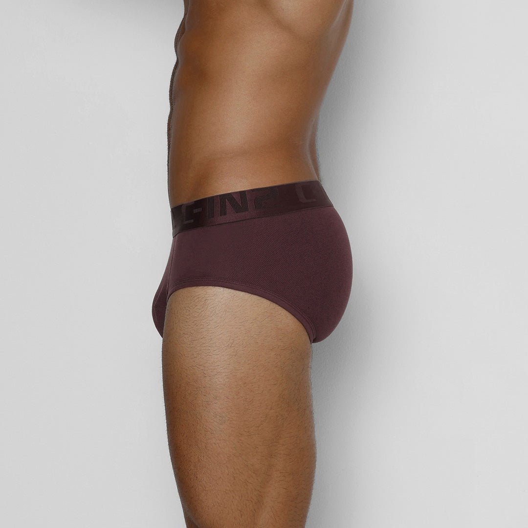 TransDRY® Mid Rise Brief Burgundy Red - C - IN2 New York