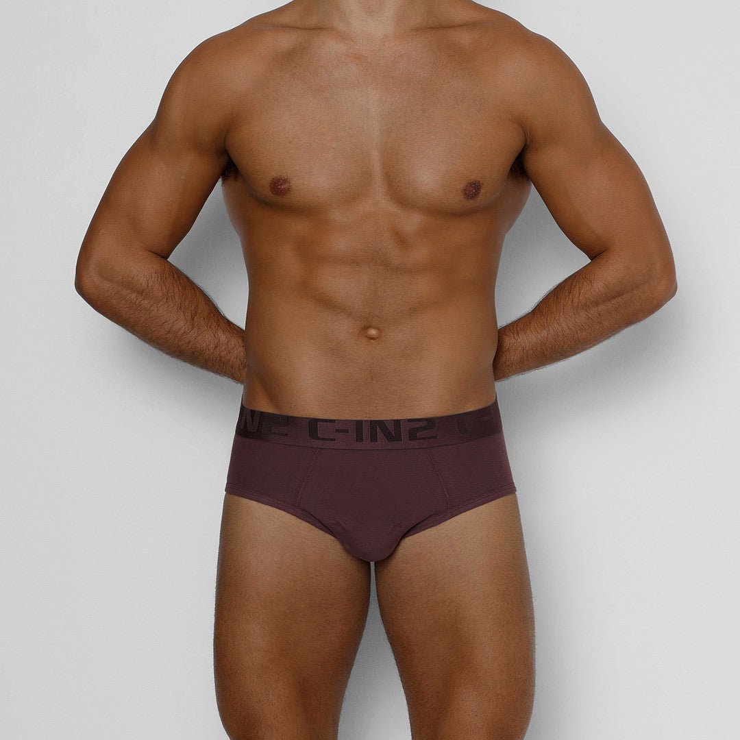 TransDRY® Mid Rise Brief Burgundy Red - C - IN2 New York