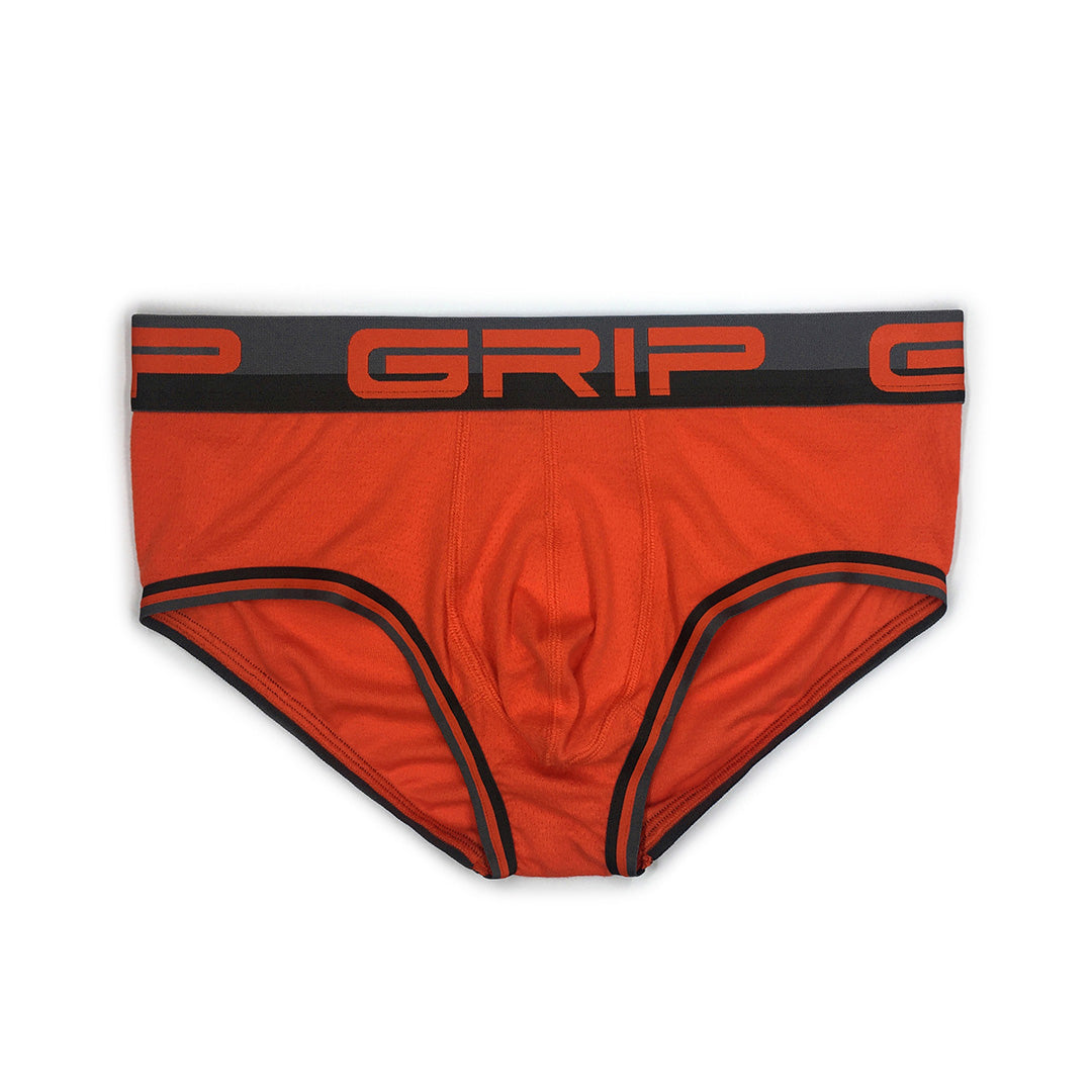 Grip Mesh Mid Rise Brief Bell Red