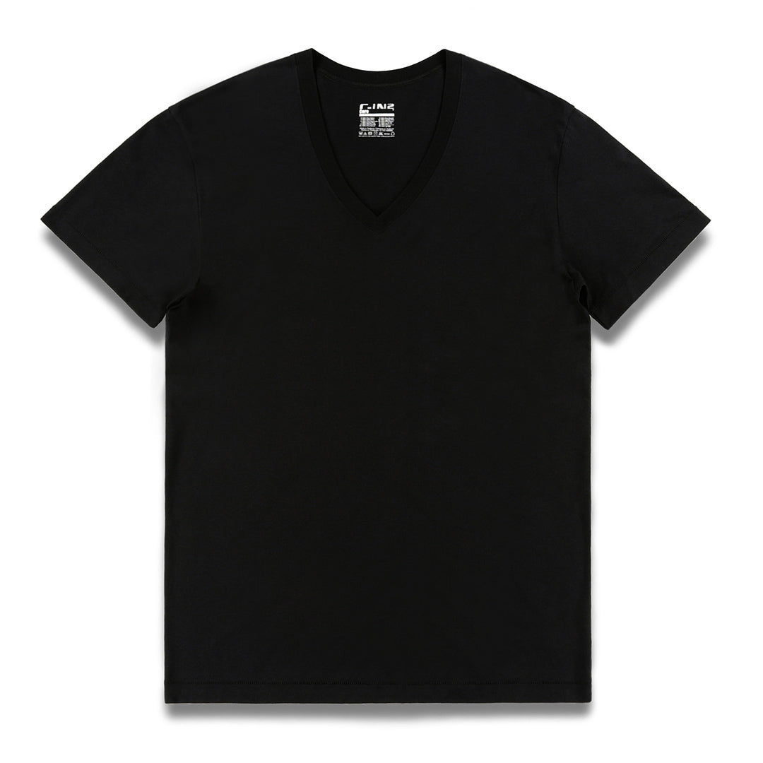 Core V-Neck T-Shirt Black