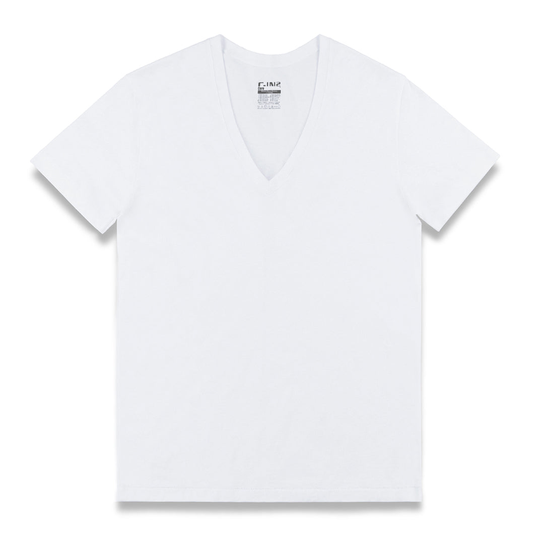 Core Deep V-Neck T-Shirt White