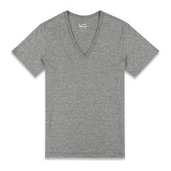 Layers Slim Deep V-Neck T-Shirt Grey Heather