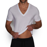Layers Slim Deep V-Neck T-Shirt White