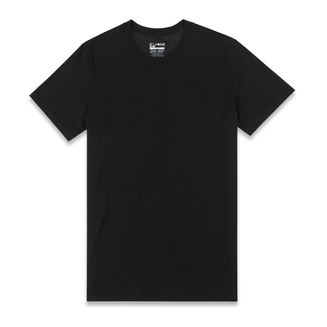 Layers Slim Crew Neck T-Shirt Black - C - IN2 New York