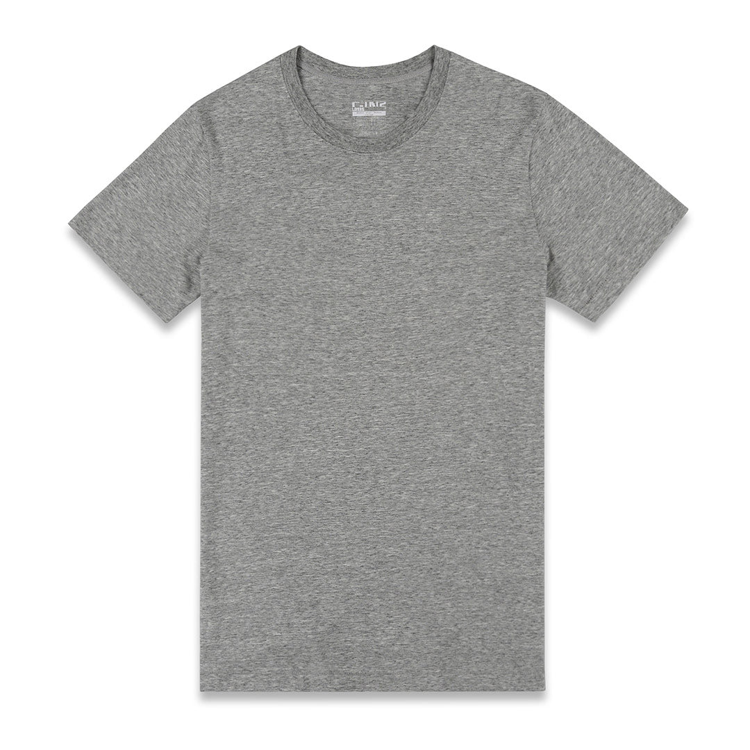 Layers Slim Crew Neck T-Shirt Grey Heather - C - IN2 New York