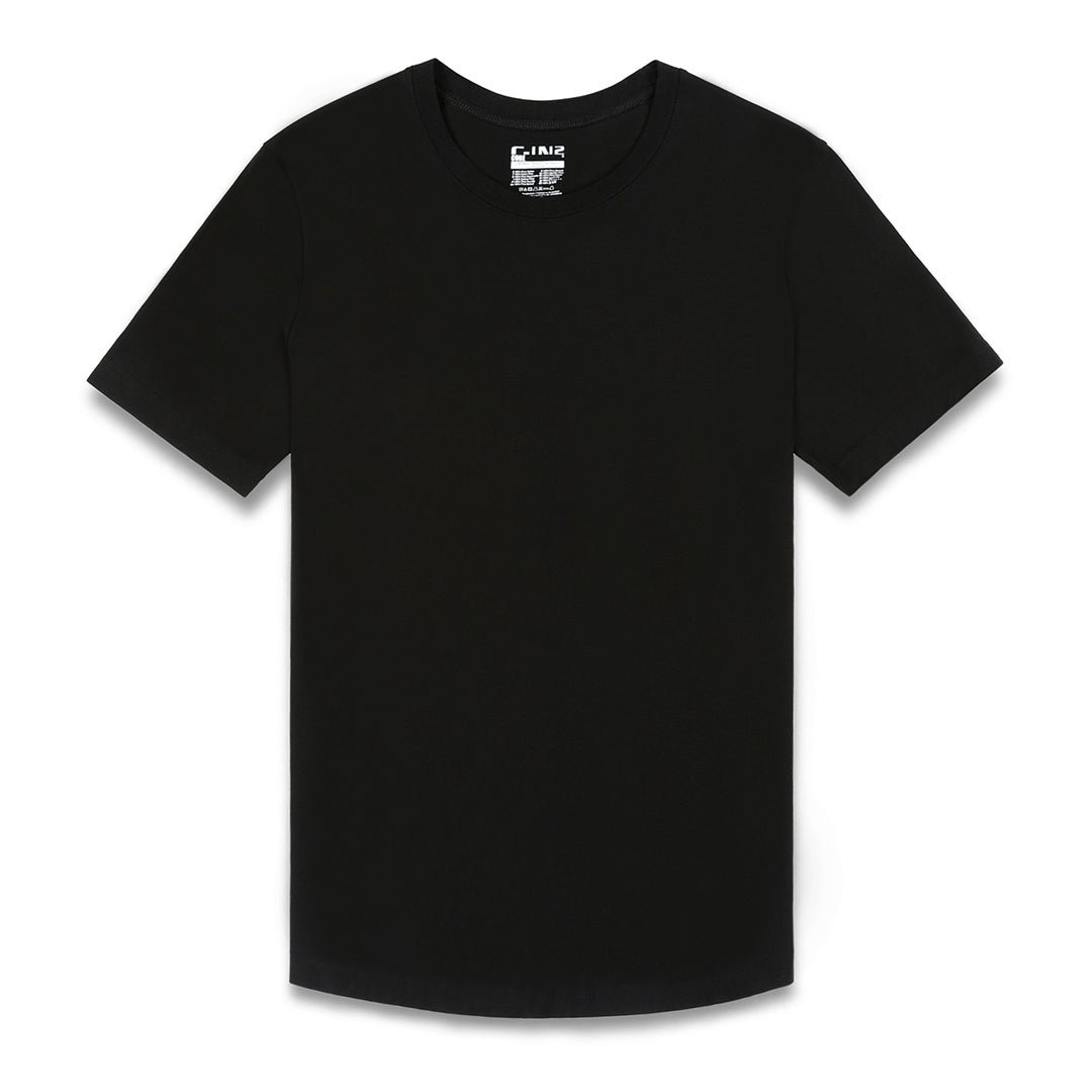 Perfect Pima Relaxed Crew Neck T-Shirt Black - C - IN2 New York
