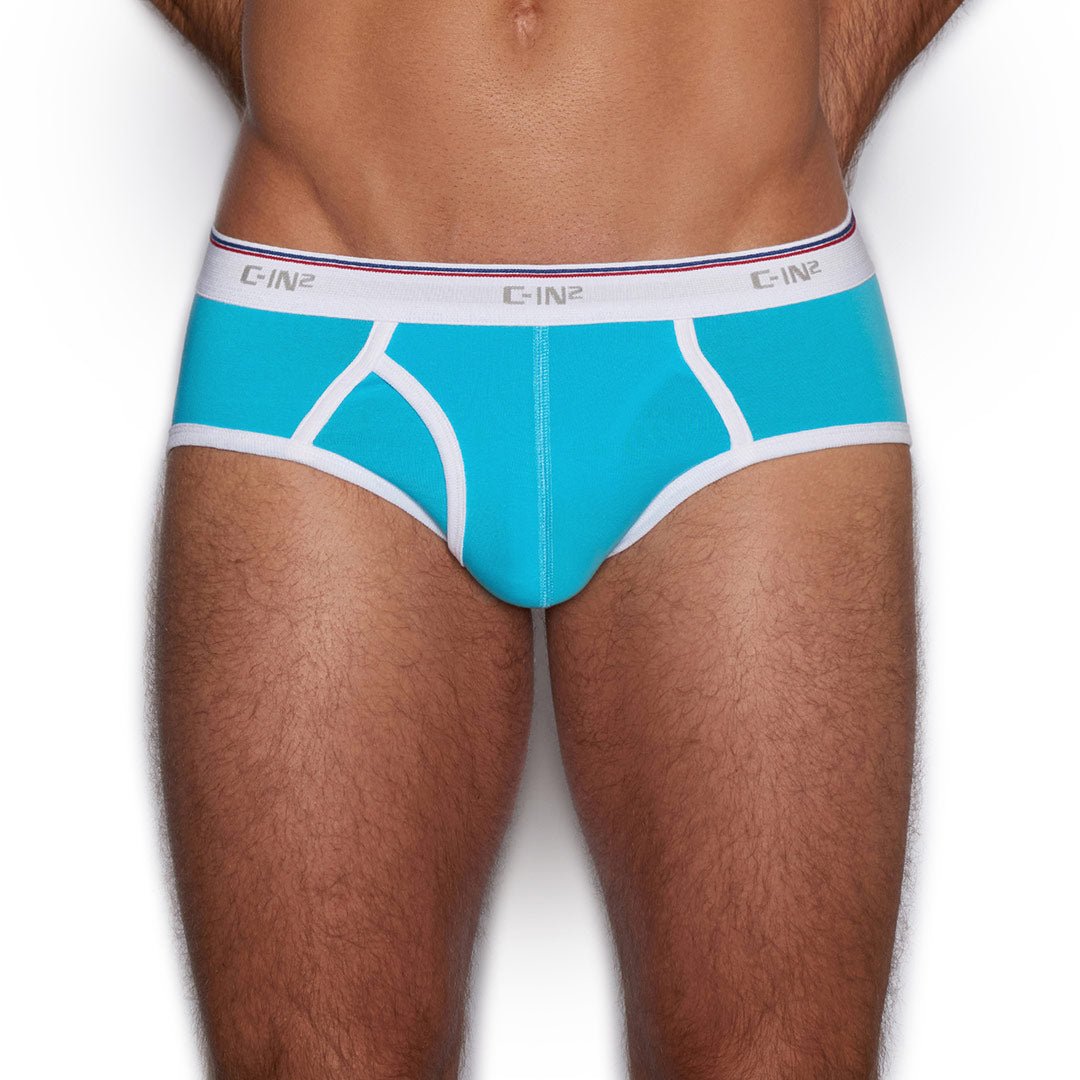 Throwback Fly Front Brief Benicio Blue - C - IN2 New York