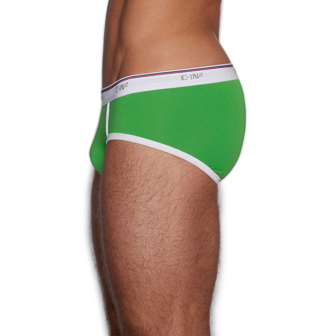 Throwback Fly Front Brief Gus Green - C - IN2 New York