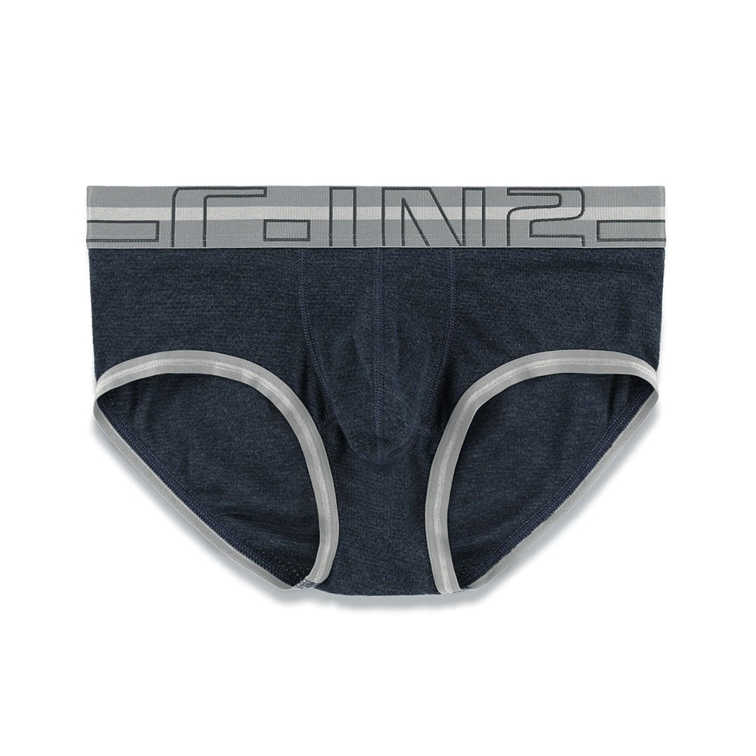 Zen Mid Rise Brief Neil Navy Heather - C - IN2 New York